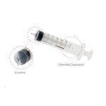 Kruuse Eccentric Hypodermic Syringe (3 Part) 20mL Luer Tip - Box of 50