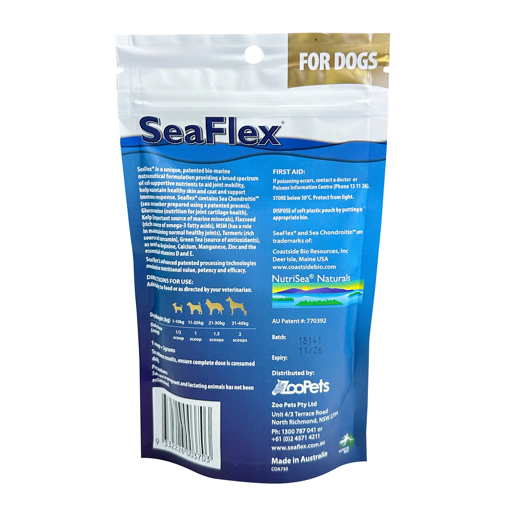 SeaFlex Joint, Skin & Vitality Meal Topper for Dogs 180g