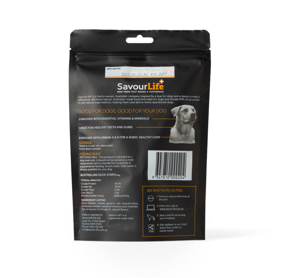 SavourLife Australian Duck Strips 150g