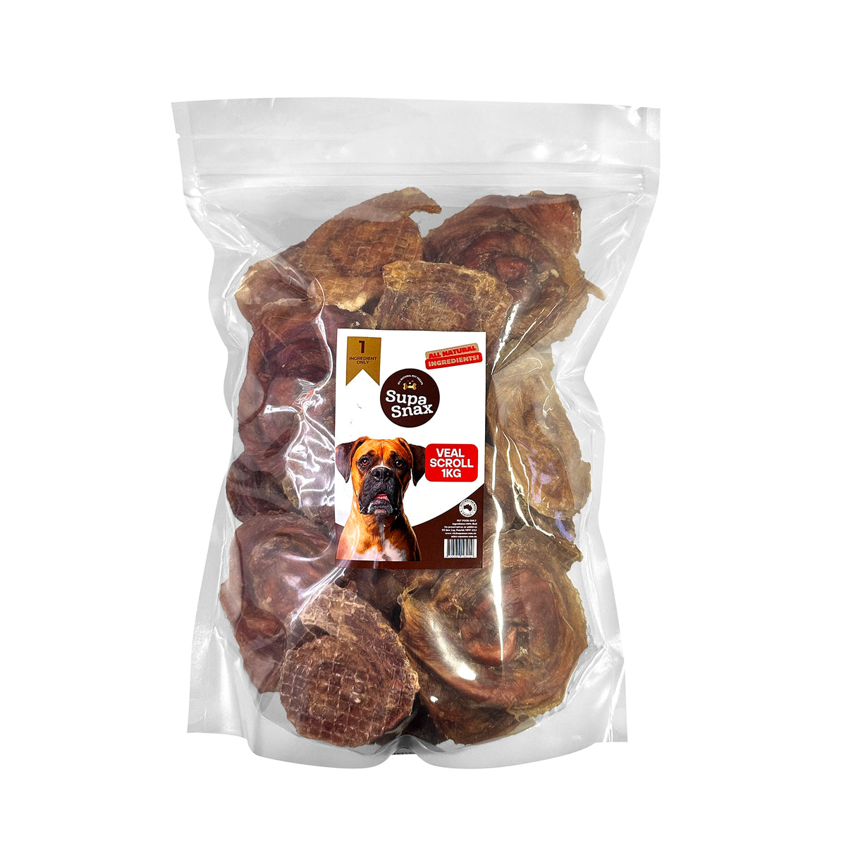 SupaSnax Veal Scrolls Dog Treats