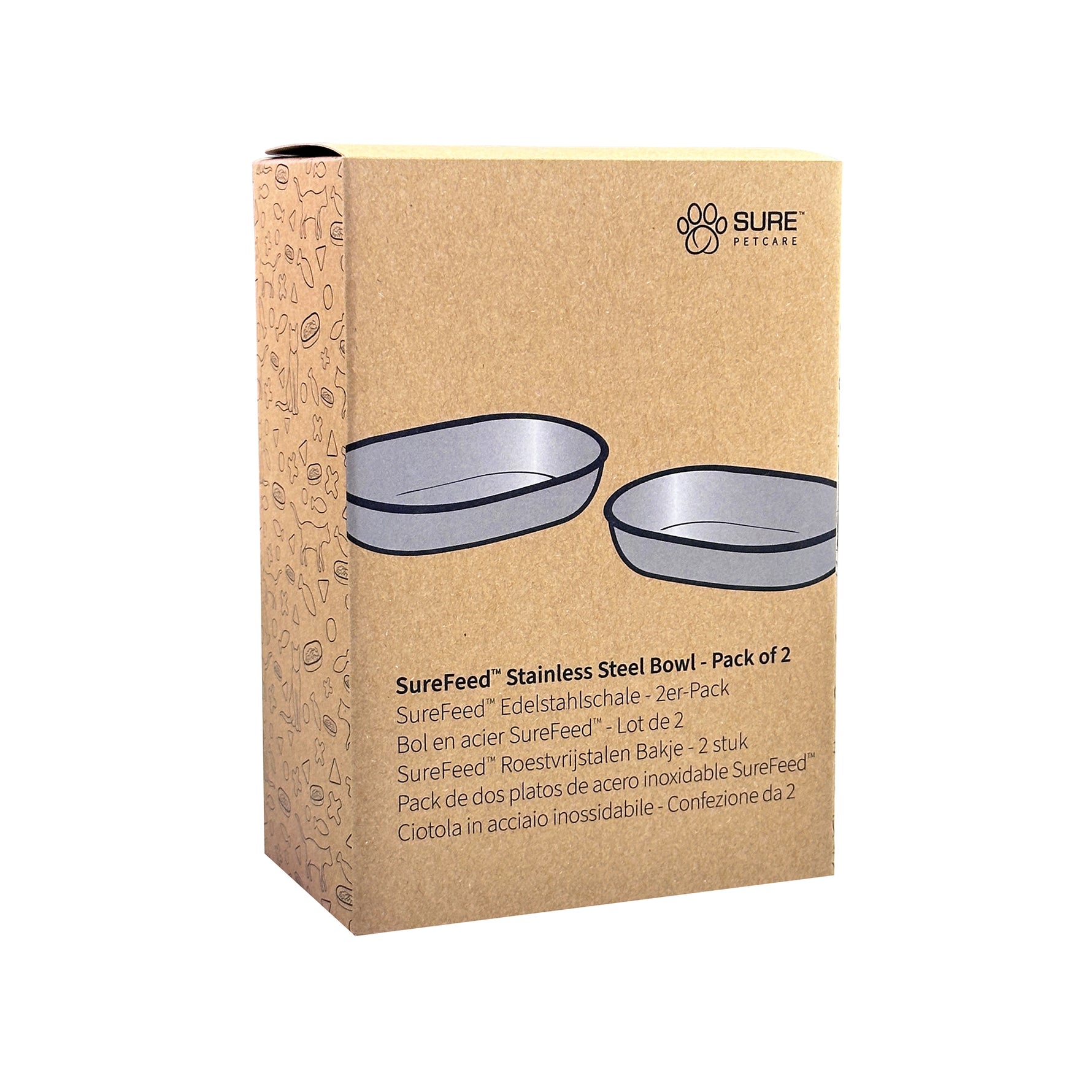 SureFeed Stainless Steel Bowl Set  - 2 pack