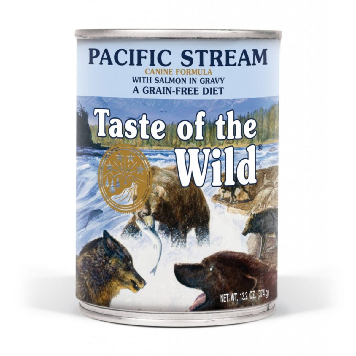 Taste of the Wild Pacific Stream Salmon in Gravy Adult Wet Dog Food Can 390g x 12