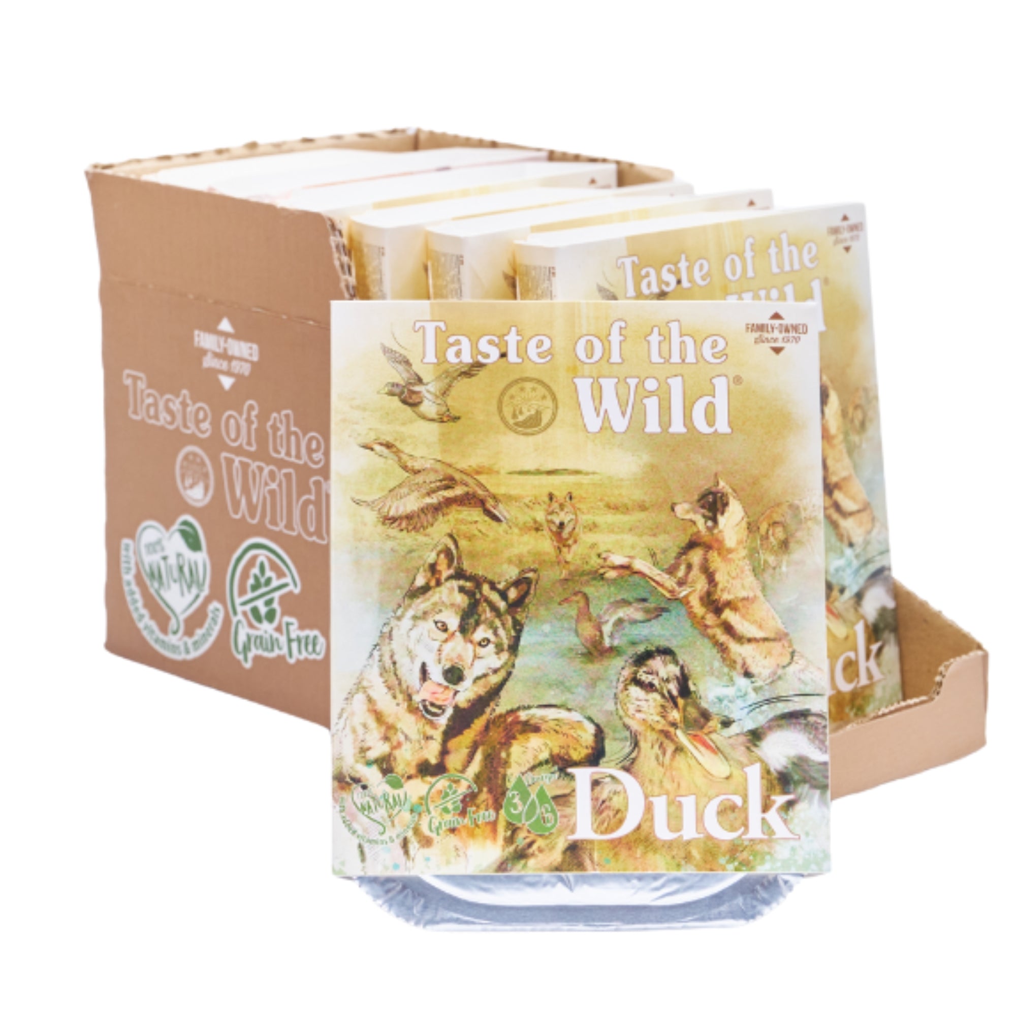 Taste of the Wild Duck & Chicken with Fruit & Vegetables Adult Wet Dog Food Tray 390g X 7