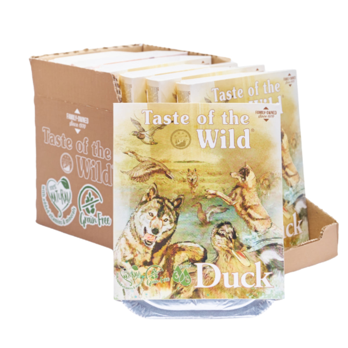 Taste of the Wild Duck & Chicken with Fruit & Vegetables Adult Wet Dog Food Tray 390g X 7