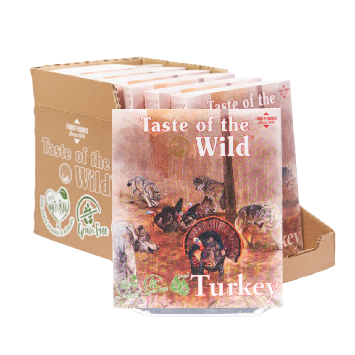 Taste of the Wild Turkey & Duck with Fruit & Vegetables Adult Wet Dog Food Tray 390g X 7