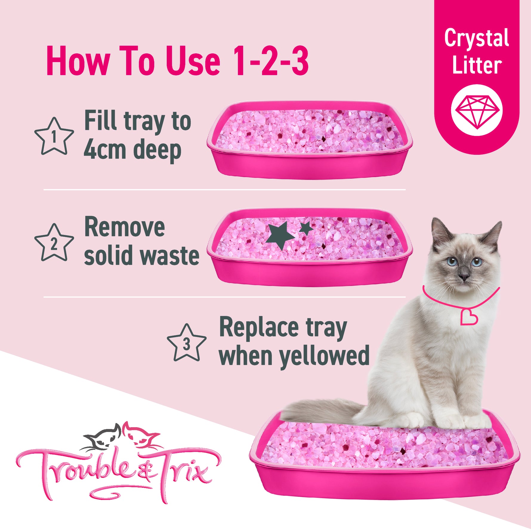 Trouble & Trix Crystal Odour Neutralising Cat Litter