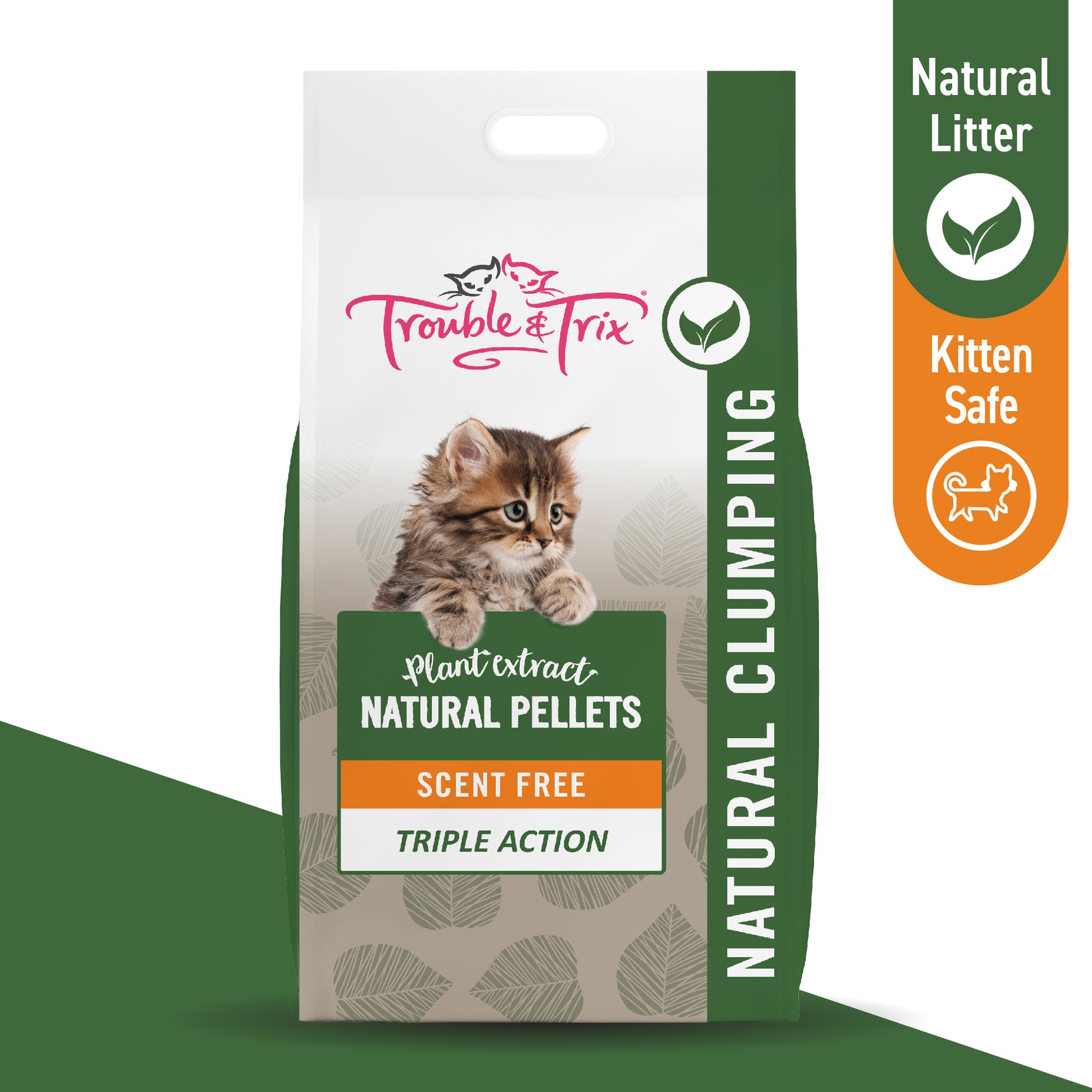 Trouble & Trix Natural Pellet Tofu Clumping Cat Litter 10L