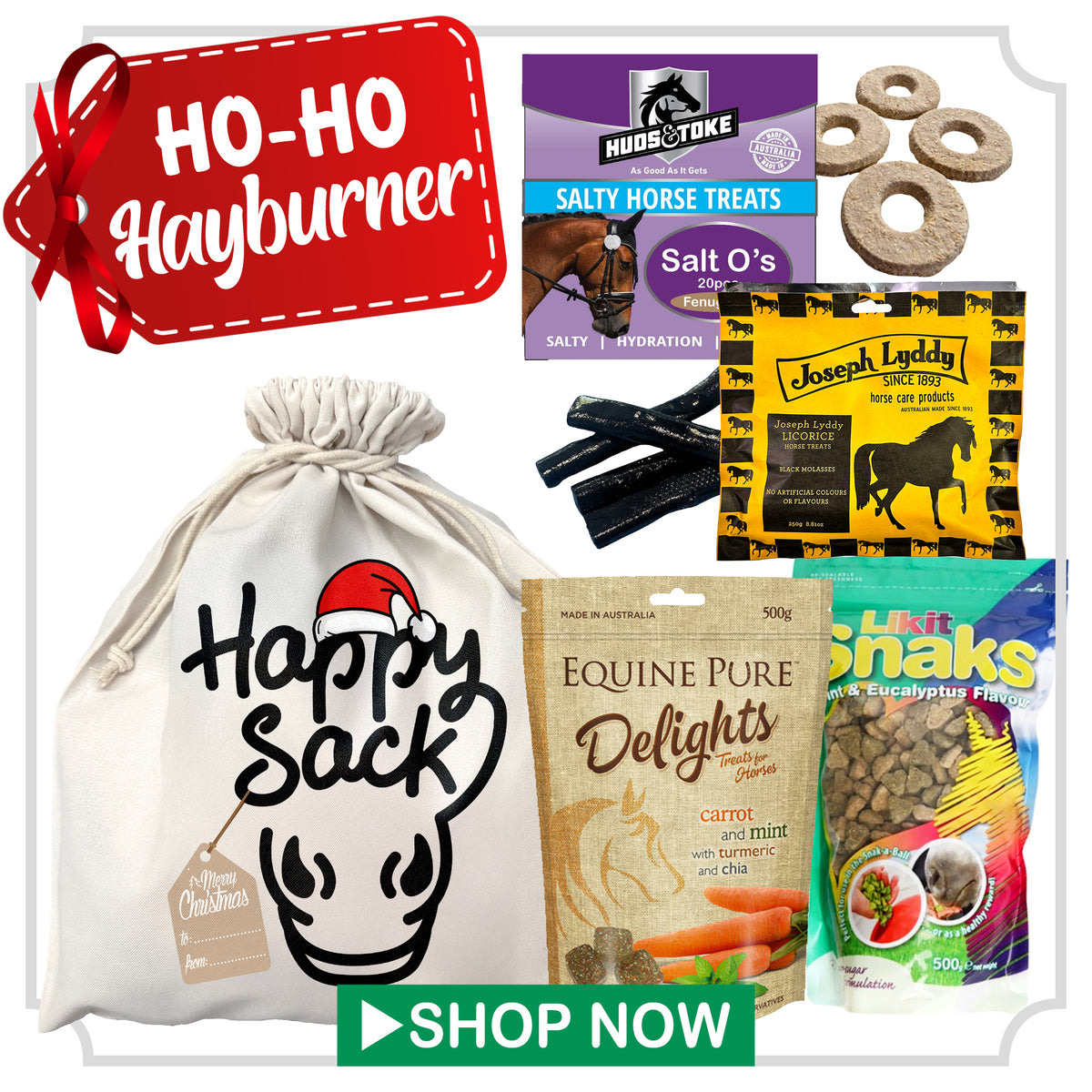 Ho-Ho Hayburner Christmas Happy Sack for Horses