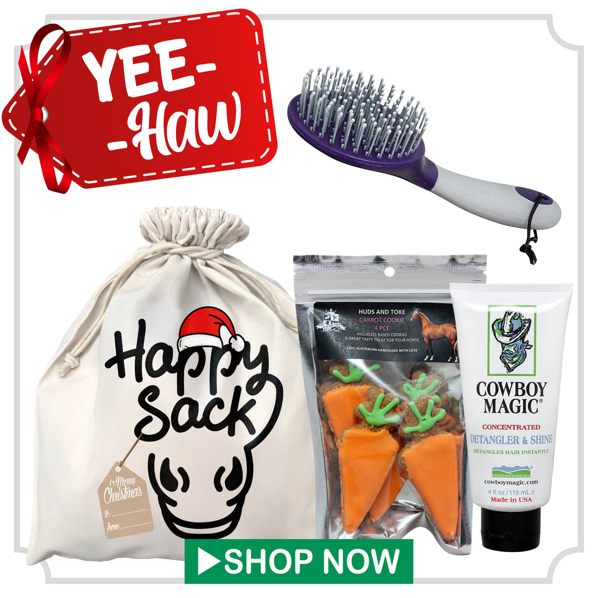 Yee-Haw Christmas Happy Sack for Horses