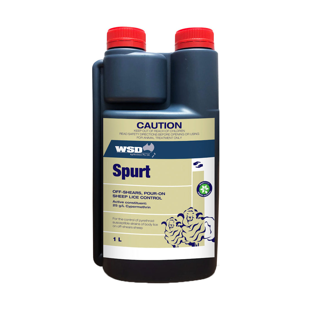 WSD Spurt Off-Shears Pour On Sheep Lice Control 1L
