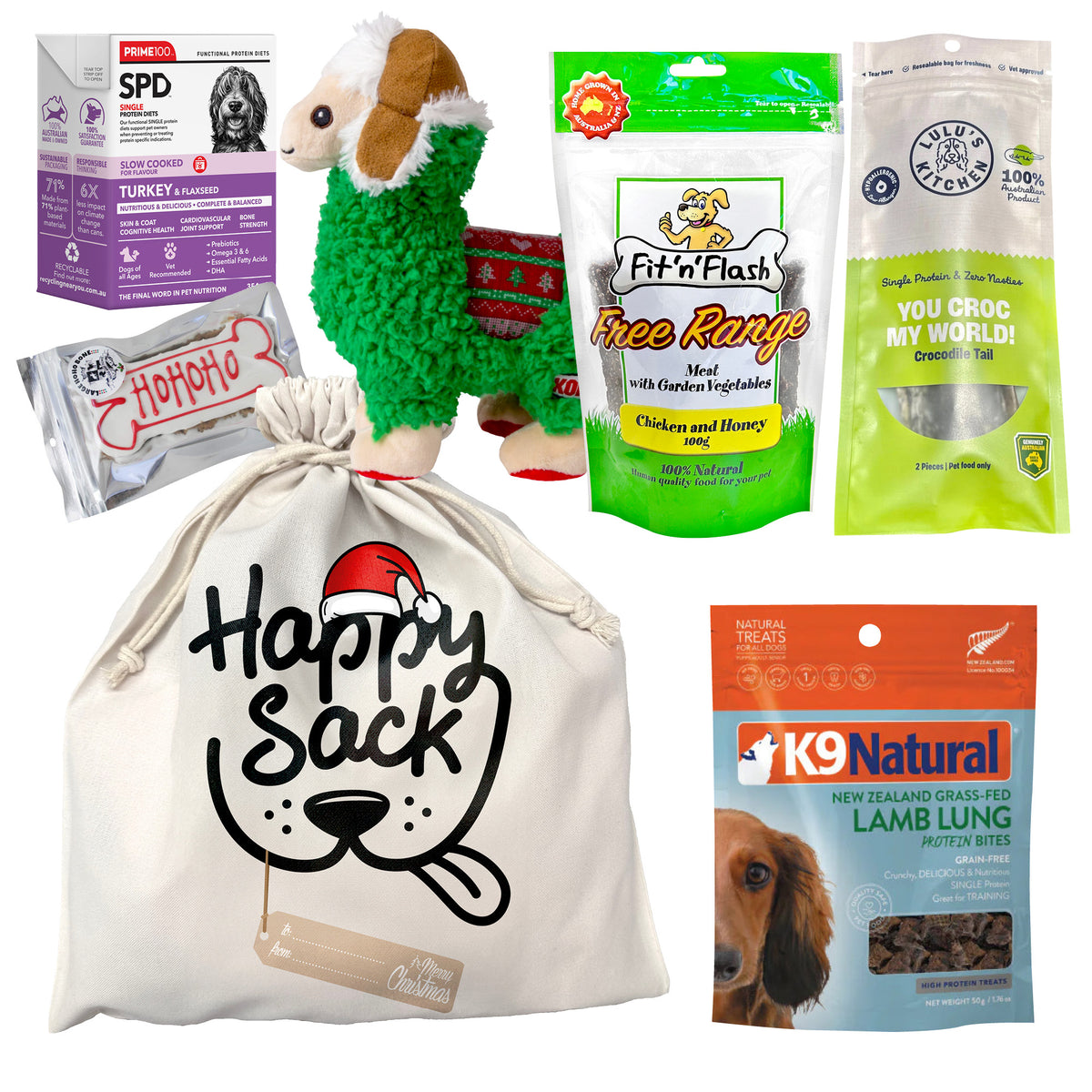 Tinsel Tail Christmas Happy Sack for Dogs