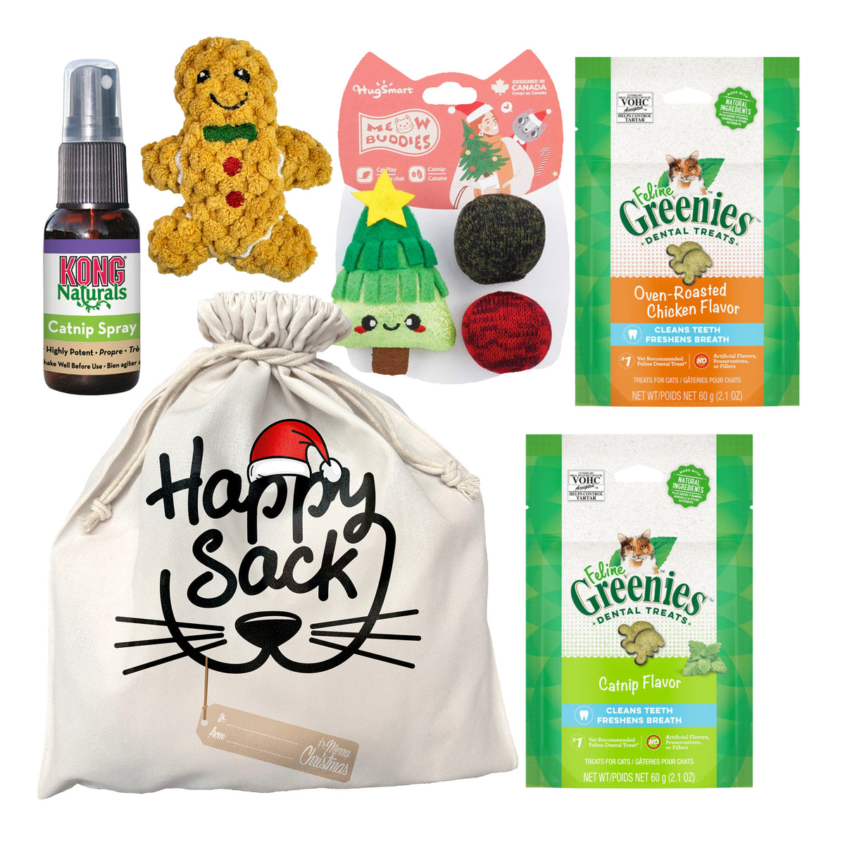 Santa Claws Christmas Happy Sack for Cats