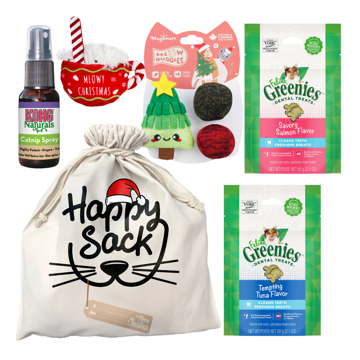 Santa Claws Christmas Happy Sack for Cats