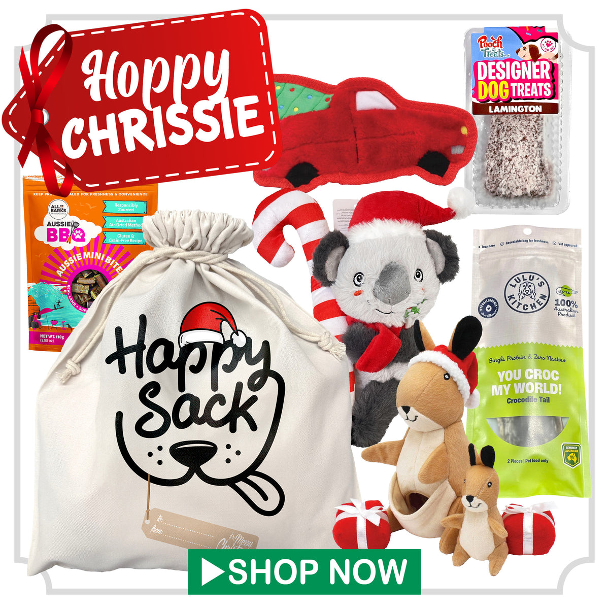 Hoppy Chrissie Christmas Happy Sack for Dogs