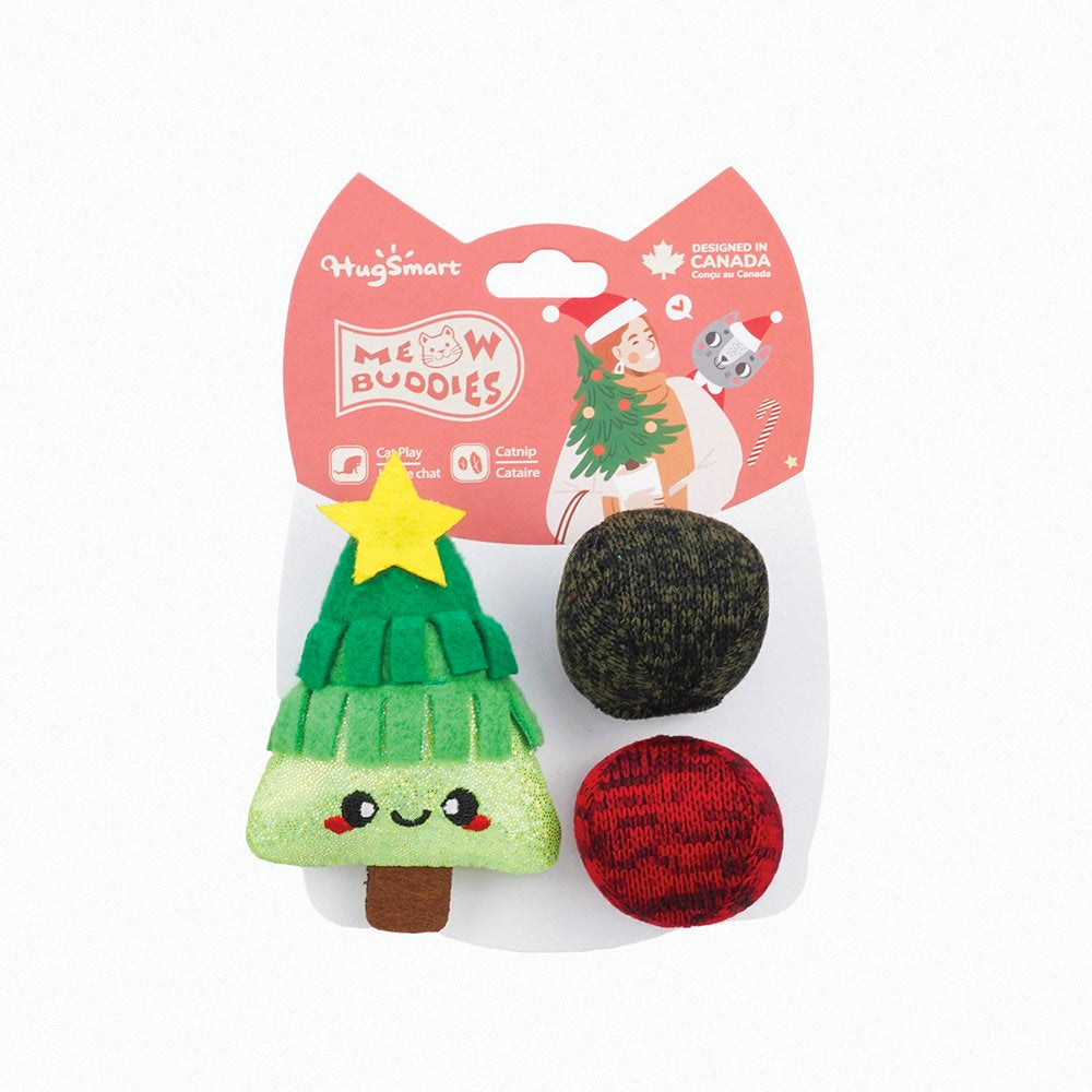 HugSmart Meow Buddies Christmas Tree & Balls - 3 pack