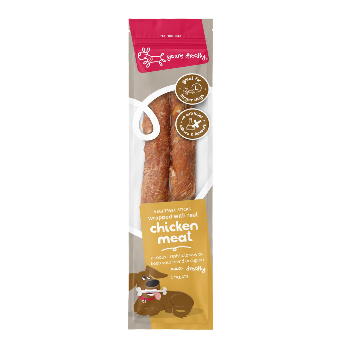 Yours Droolly Chicken Wrapped Sticks Dog Treats
