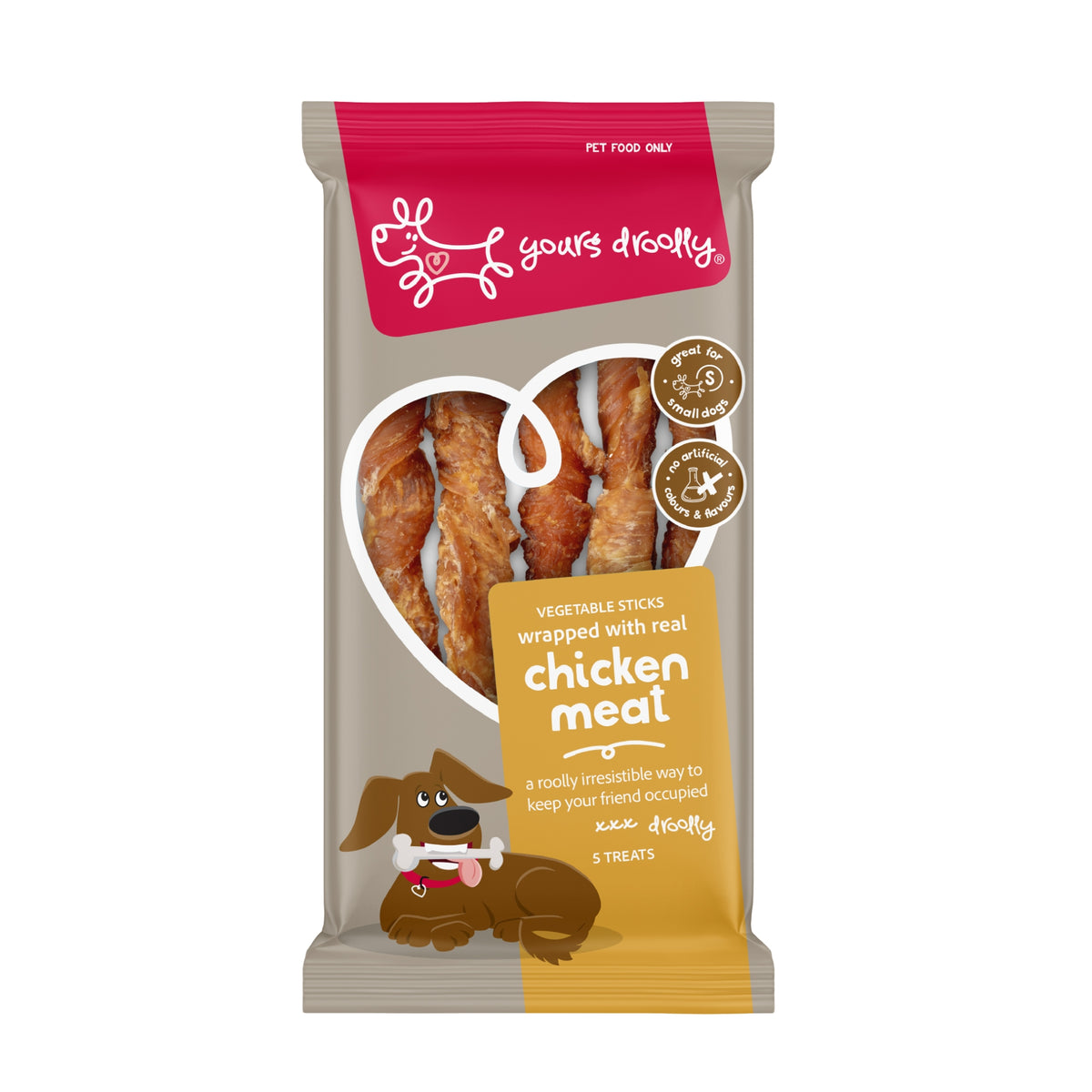 Yours Droolly Chicken Wrapped Sticks Dog Treats