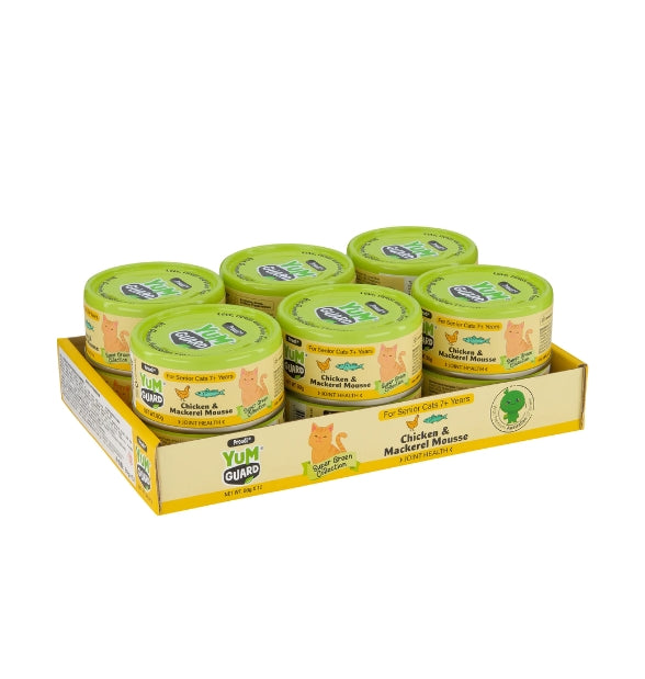 YumGuard Chicken & Mackerel Mousse Joint Health for Senior Cats 7+ Years 80g x 12