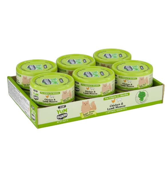 YumGuard Chicken & Lamb Mousse for Kittens 2+ months 60g x 12