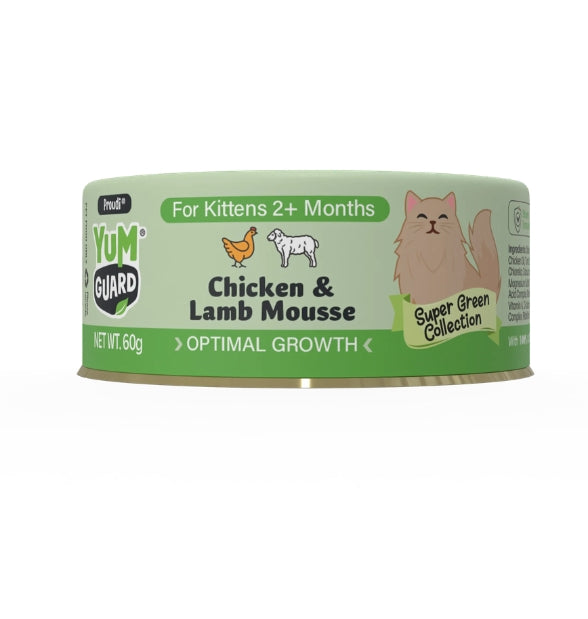YumGuard Chicken & Lamb Mousse for Kittens 2+ months 60g x 12