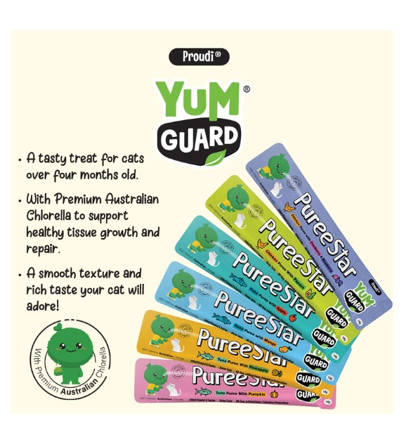 YumGuard PureeStar Premium Treats for Cats Combo Box 14g x 36 sachets