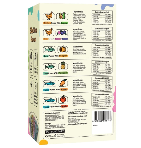 YumGuard PureeStar Premium Treats for Cats Combo Box 14g x 36 sachets
