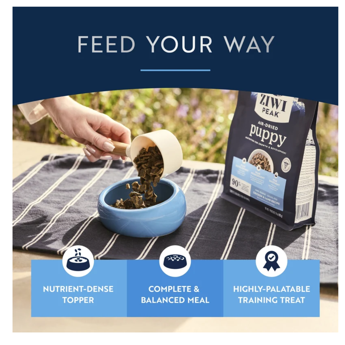 Ziwi Peak Air-Dried New Zealand Chicken & Lamb Puppy Food 400g