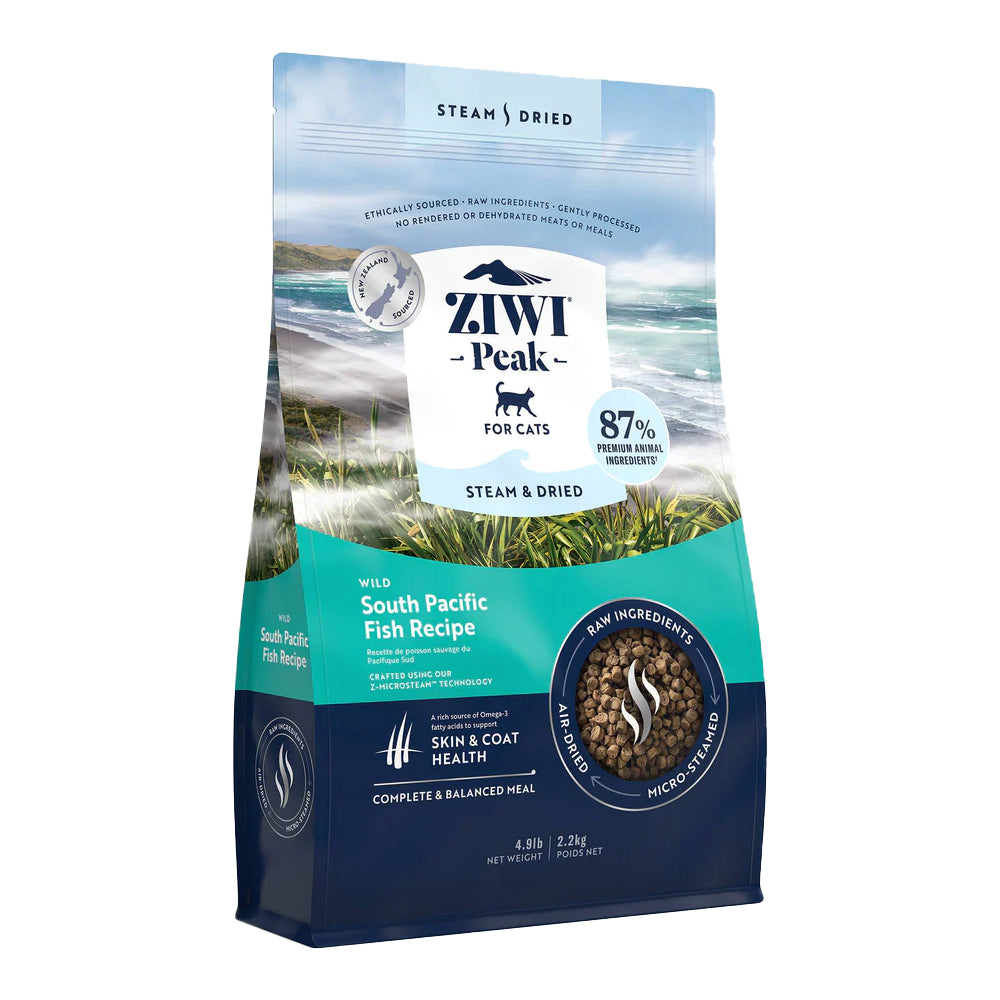 Ziwi Peak Steam &amp; Dried Wild South Pacific Fish Dry Cat Food