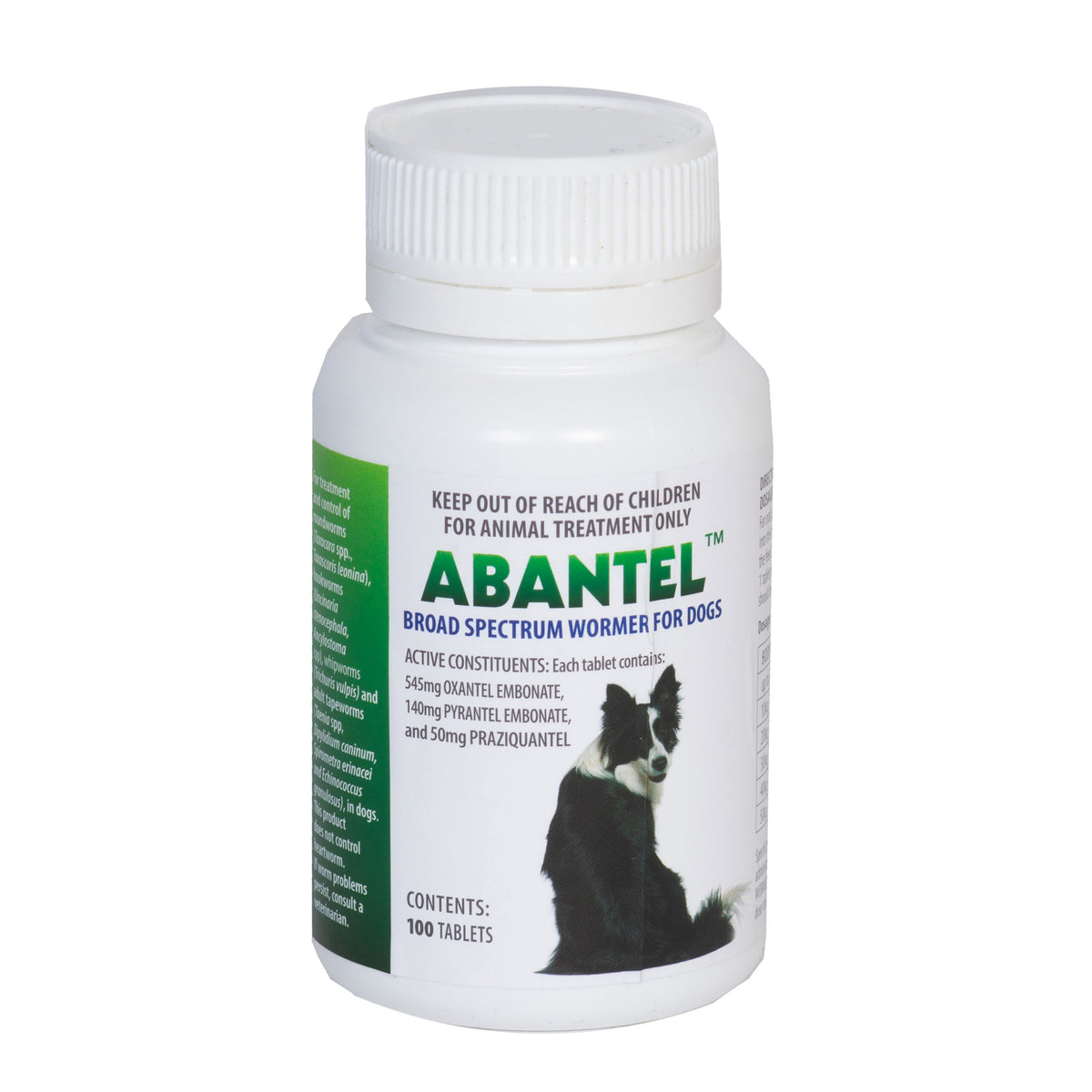 Abantel Broad Spectrum Wormer for Dogs  - 100 Tablets