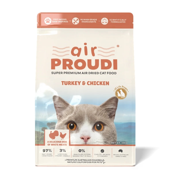 Air Proudi  Turkey & Chicken Air-Dried Cat Food