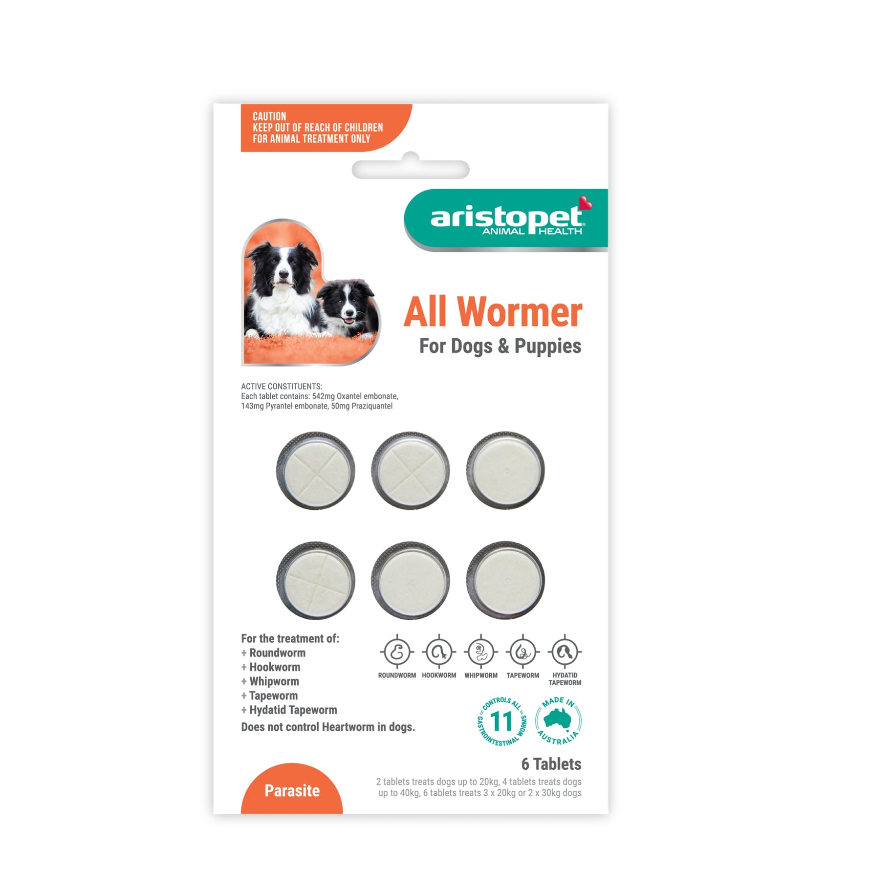 Aristopet All Wormer Tablets for Dogs & Puppies