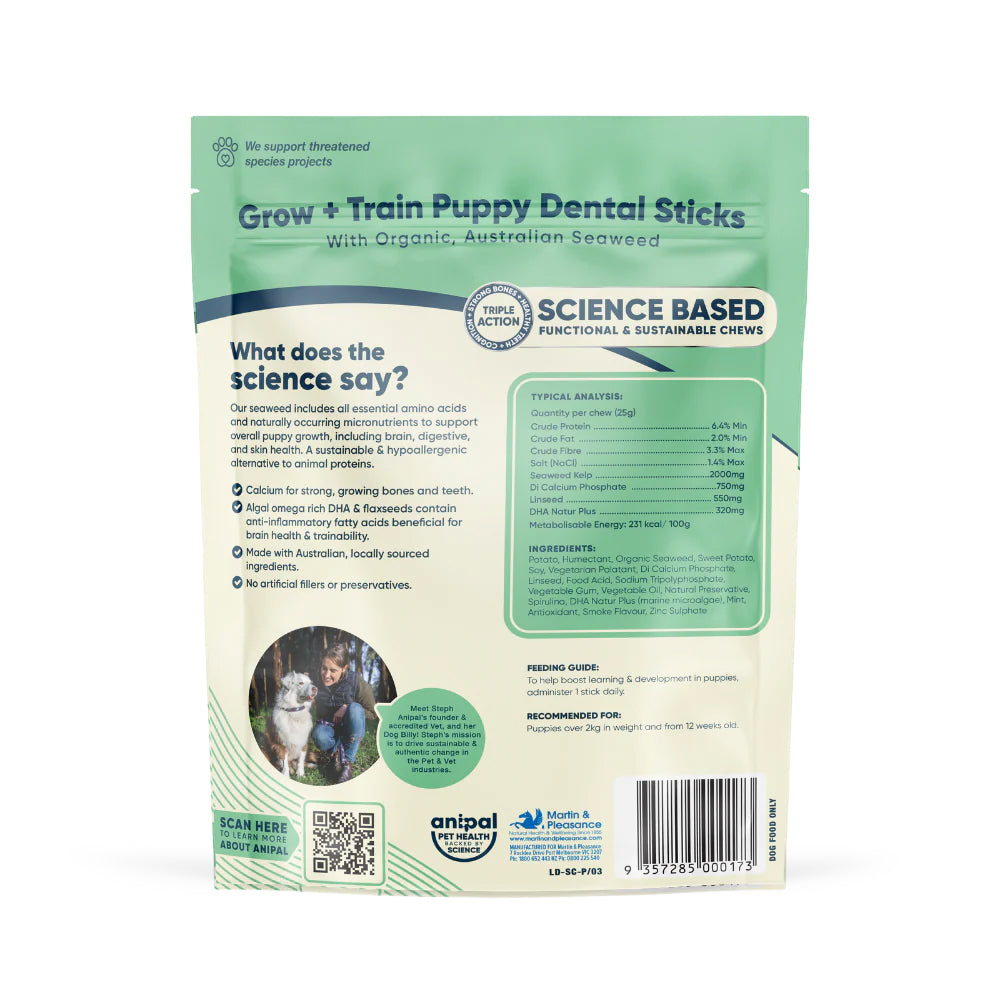 Anipal Grow + Train Puppy Dental Sticks 160g