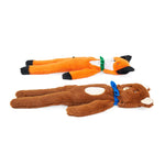 Zippy Paws Fluffy Peltz - Bear and Fox 2 Pack