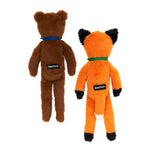 Zippy Paws Fluffy Peltz - Bear and Fox 2 Pack