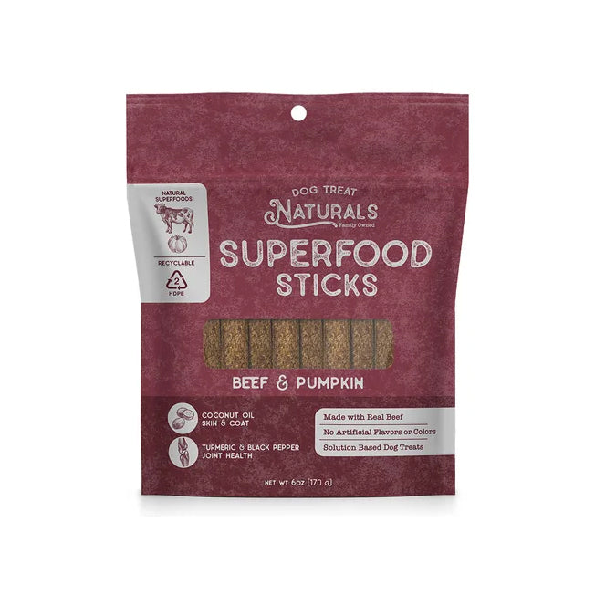 Dog Treat Naturals Superfood Sticks - Beef  & Pumpkin 170g