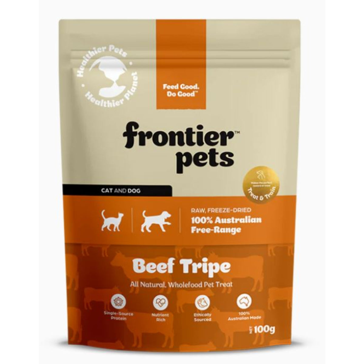 Frontier Pets Free-Range Beef Tripe Freeze-Dried Raw Dog Treats
