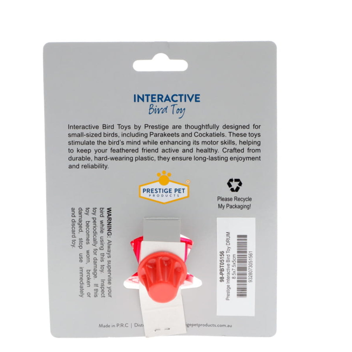 Prestige Pet Drum Interactive Bird Toy