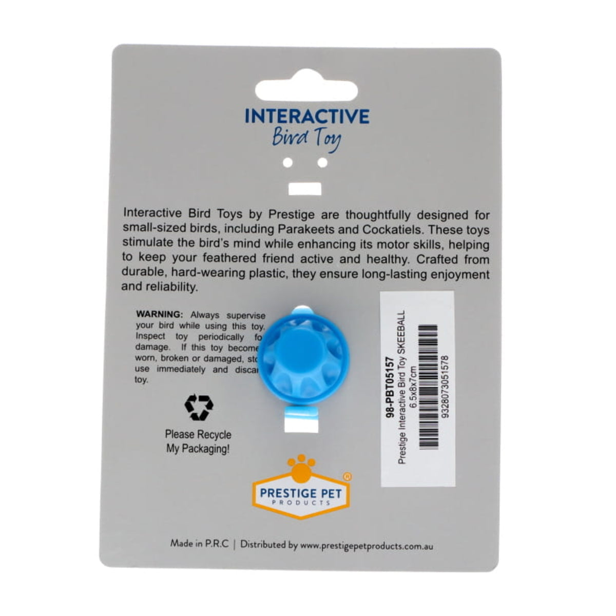 Prestige Pet Skeeball Interactive Bird Toy