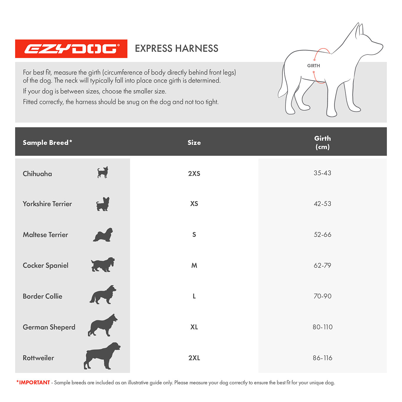 EzyDog Black Denim Express Harness
