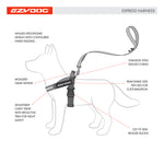 EzyDog Black Denim Express Harness