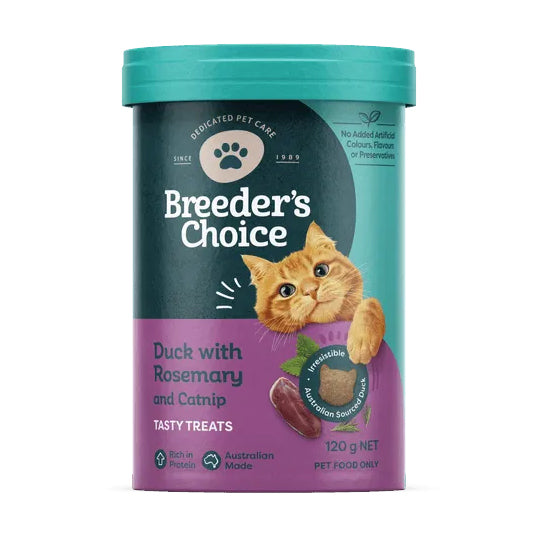 Breeder's Choice Duck with Rosemary and Catnip  Cat Treats 120g