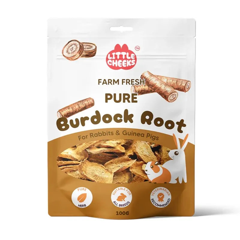 Little Cheeks Farm Fresh Pure Burdock Root for Rabbits & Guinea Pigs 100g