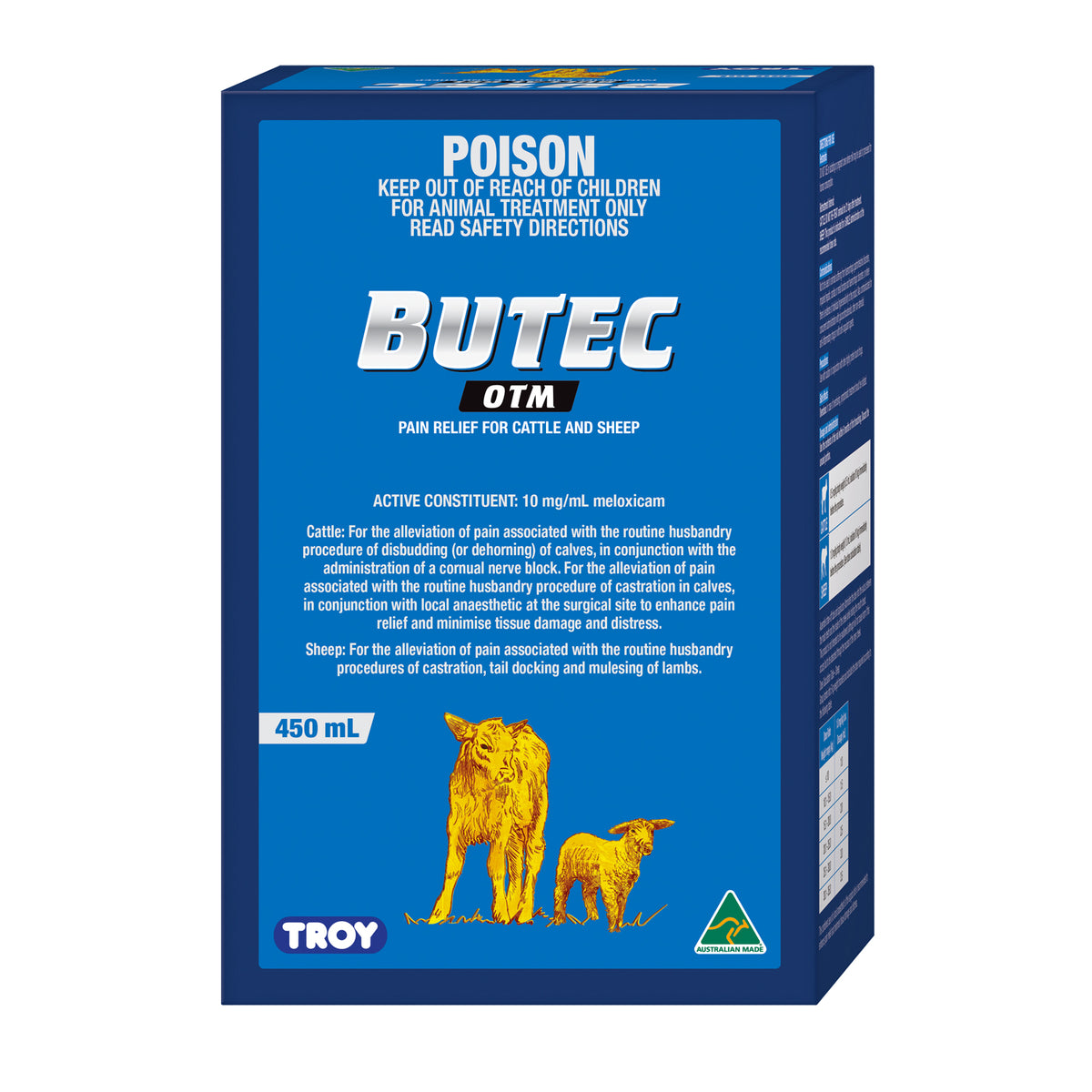 Troy Butec OTM Pain Relief for Cattle &amp; Sheep 450mL