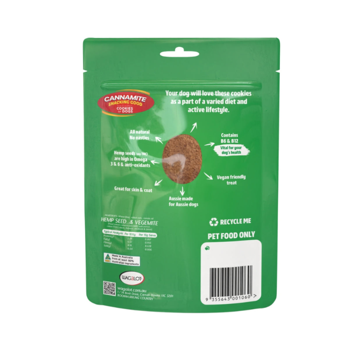 Wagalot CANNAMITE Cookies for Dogs 260g