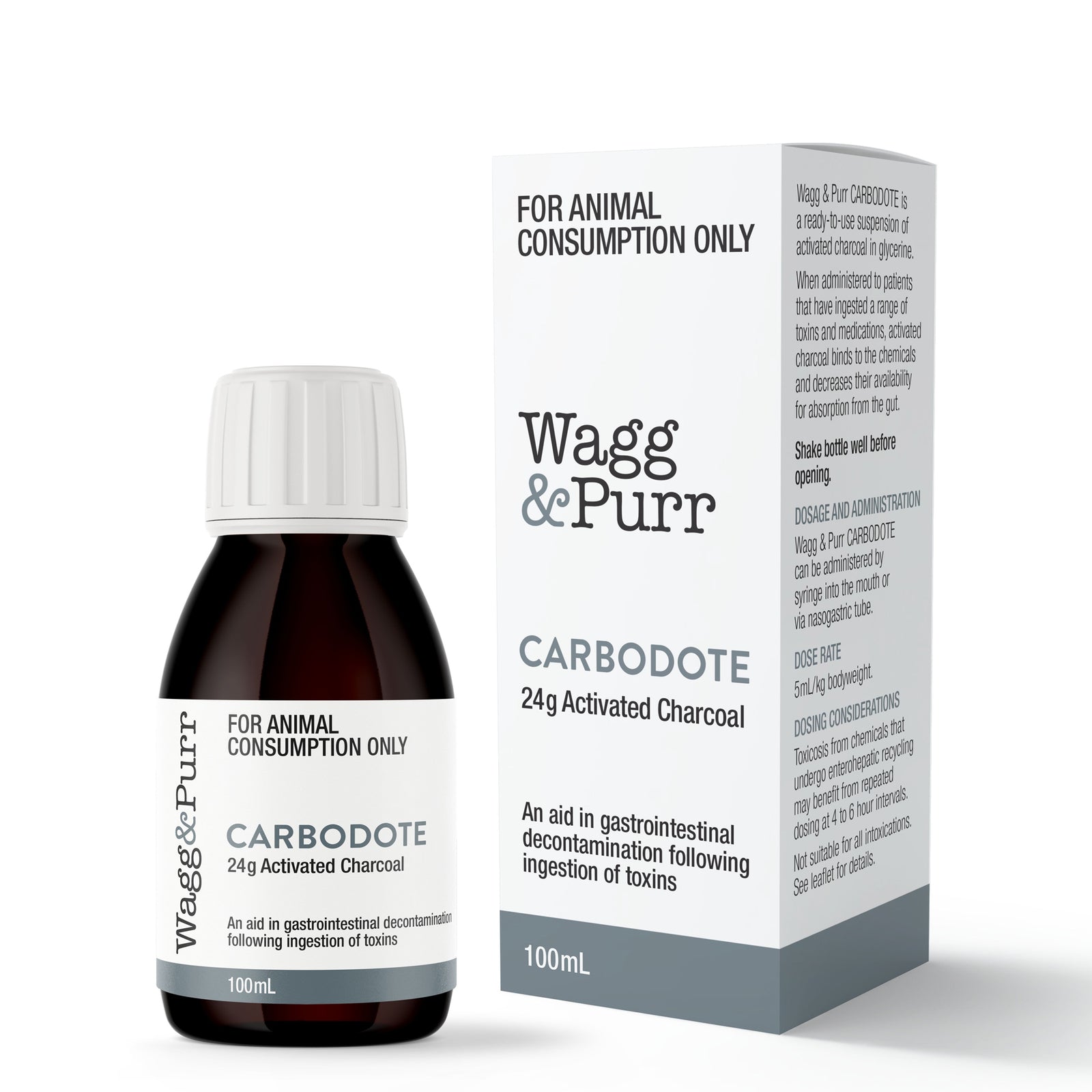 Wagg & Purr Carbodote 24g Activated Charcoal 100mL