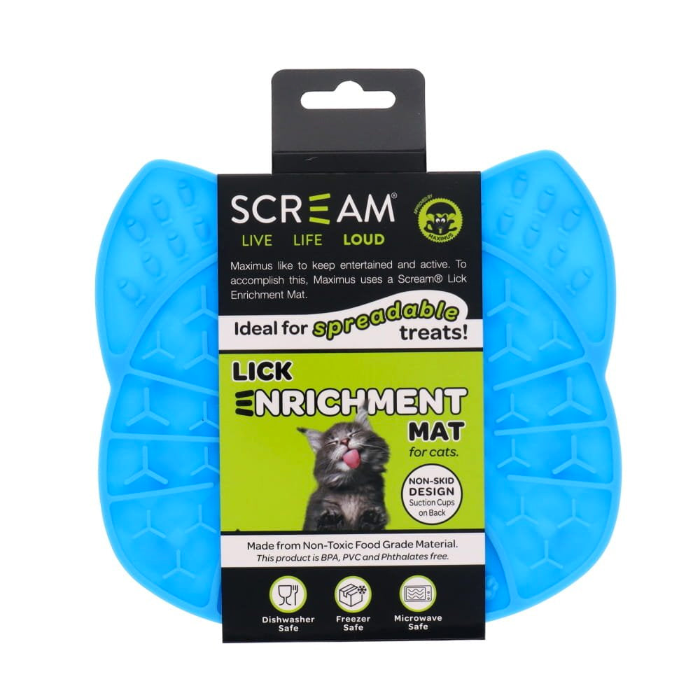 Scream Lick Enrichment Mat Suction Base - Cat Face