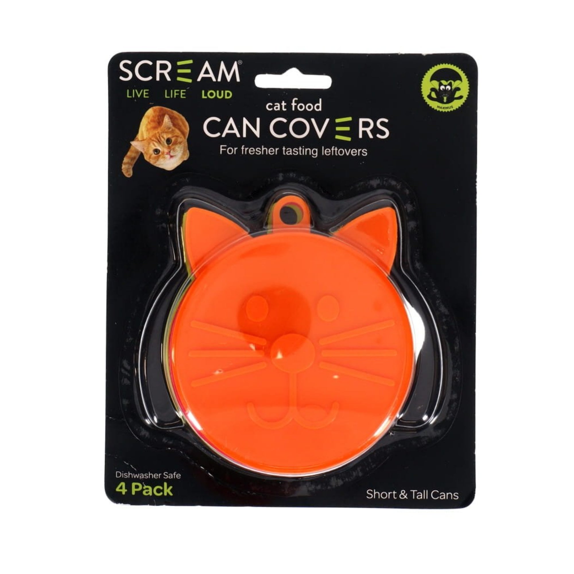 Scream Cat Food Can Covers - 4 Pack