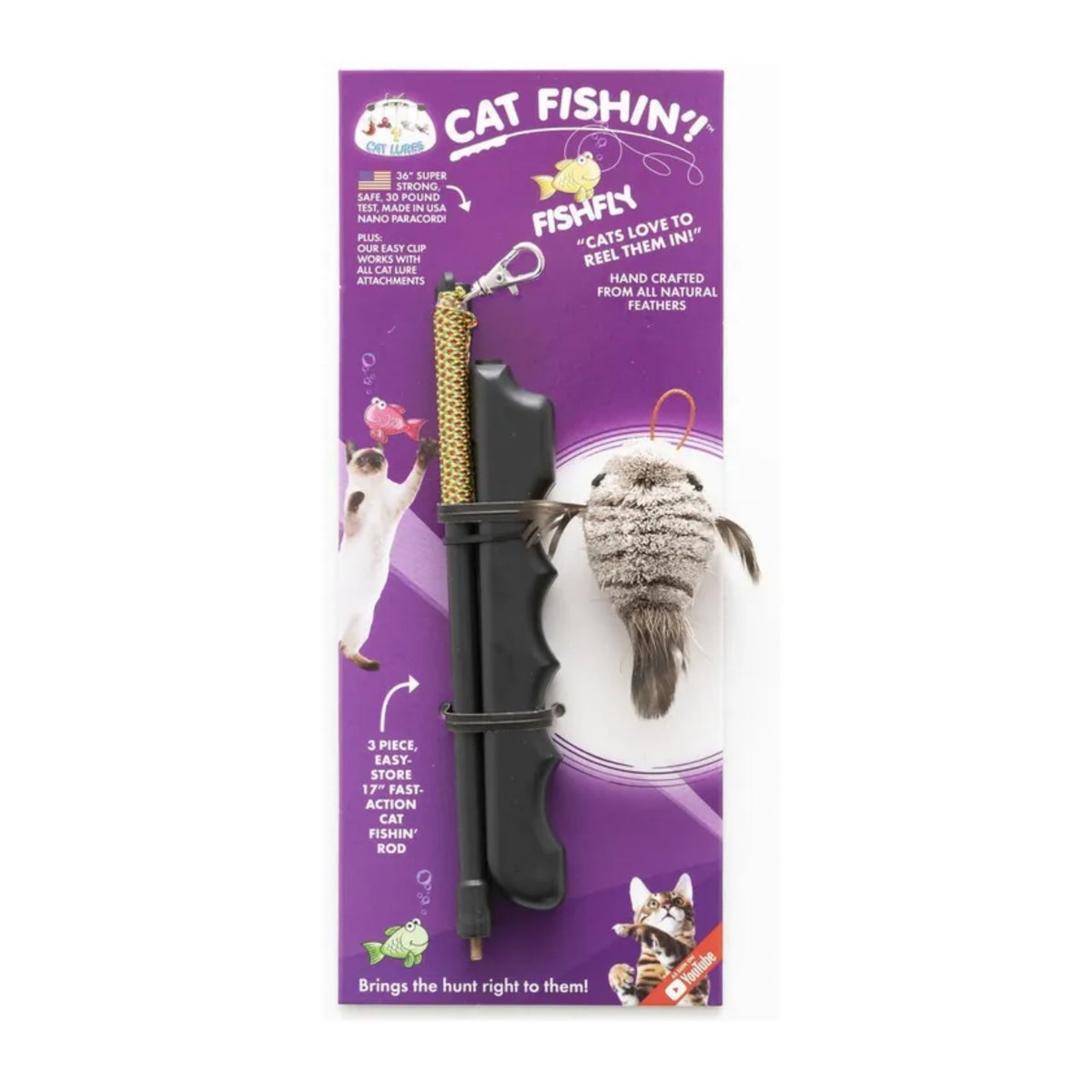 Cat Lures Cat Fishin' Rod Teaser - Fishfly Zebra Fish