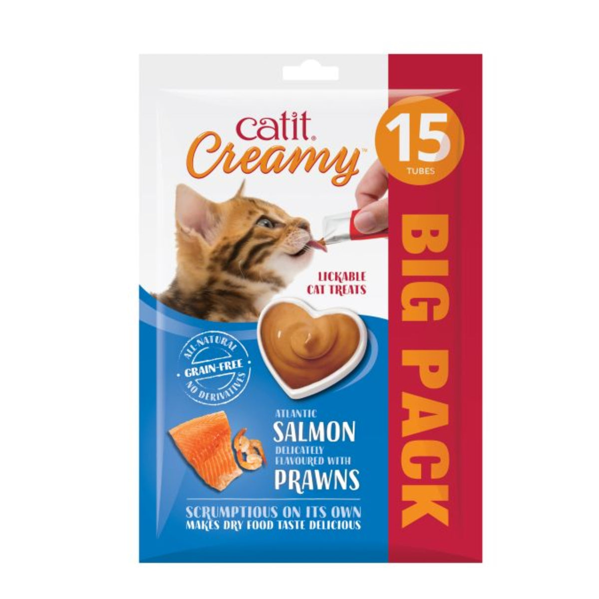 Catit Creamy Salmon with Prawns Cat Treats