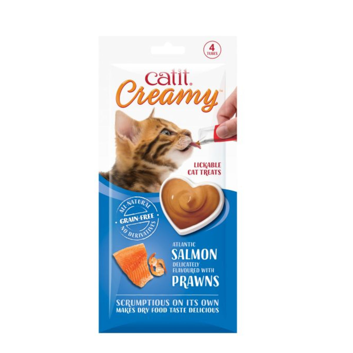 Catit Creamy Salmon with Prawns Cat Treats